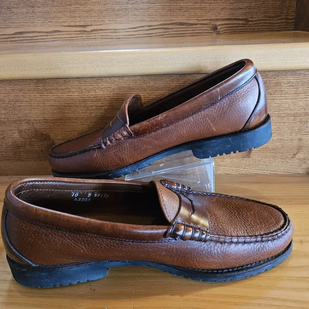Allen Edmonds Holton Penny Loafer Dress Shoe Mens Sz 10D Leather Brown 42205 USA
